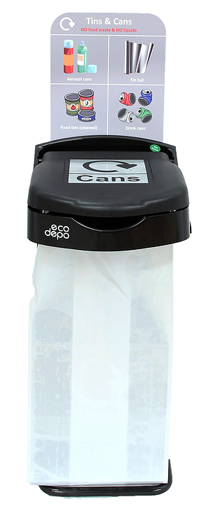 Recycling Bin - Cans with signage - EcoDepo