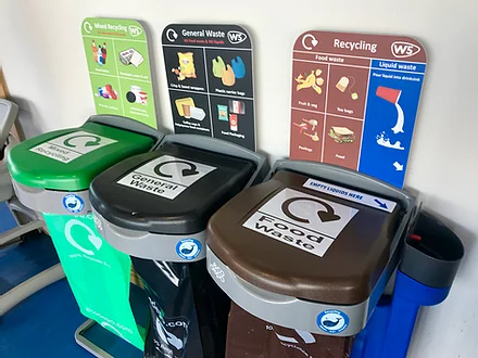 Recycling station with liquid waste for coffee & tea