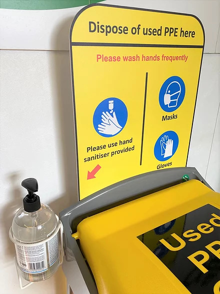 EcoDepo - PPE Bin with Hand Sanitiser