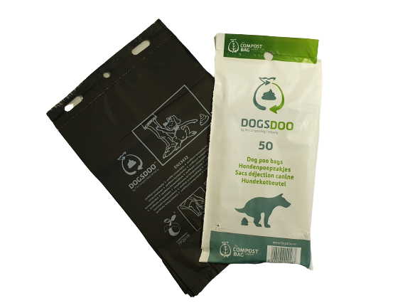 Compostable dog poop bag pouch - pack of 50