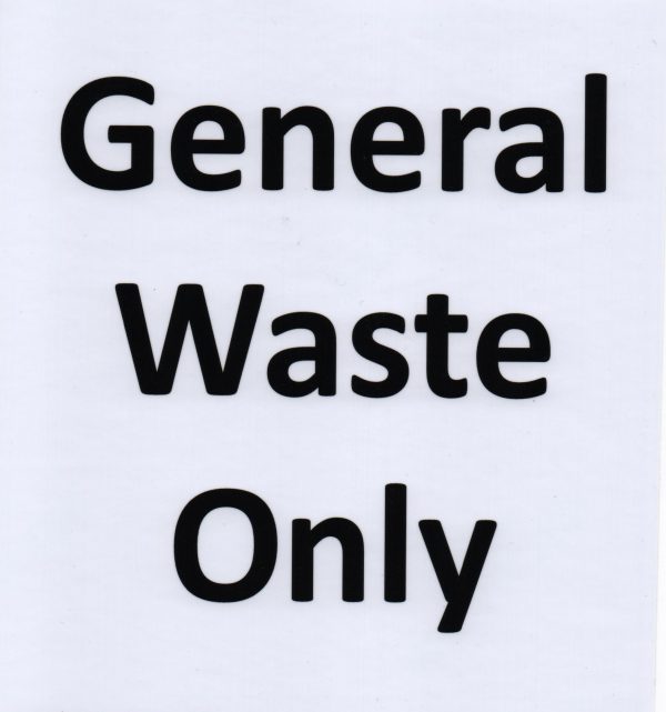 General Waste self adhesive label